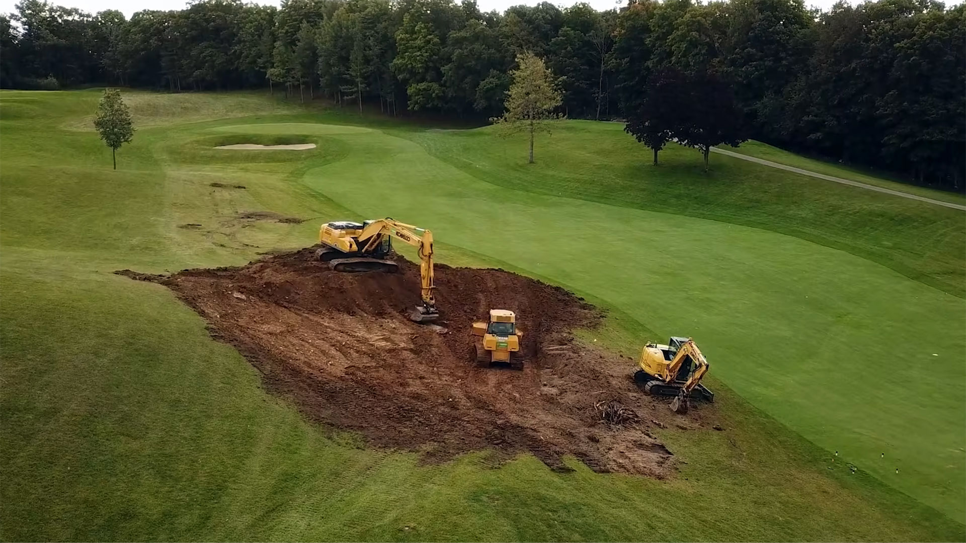 renovation channel thumbnail, grass bunker under construcctions